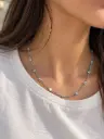 سلسلة فضة إيطالي عيار 925 بتصميم هندسي أنيق.