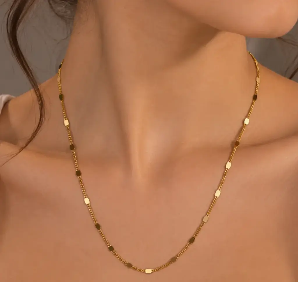 Italian 925 sterling silver gold-plated chain