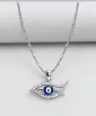 Italian 925 sterling silver blue eye pendant.