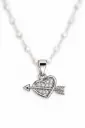 Italian 925 sterling silver heart and arrow pendant.