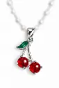 Italian 925 sterling silver cherry pendant.