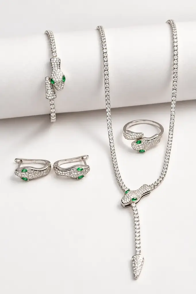 Italian 925 sterling silver jewelry set.